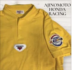 激レア　希少　美品　味の素HONDAレーシング 刺繍ロゴ　ポロシャツ　サイズL 激レア 希少 美品】味の素HONDAレーシング 刺繍ロゴ ポロシャツ サイズ