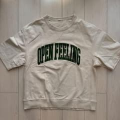 GU OPEN FEELING ロゴTシャツ アイボリー Sサイズのサムネイル