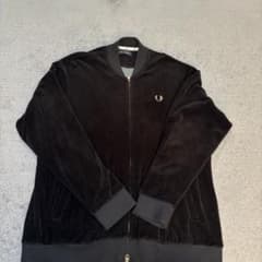 美品✨フレッドペリー ベロア ジャケット 黒 金ロゴ S ユニセックス 希少 美品 フレッドペリー ベロア ジャケット 黒 金ロゴ L ユニセックス