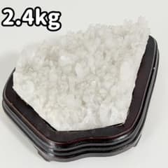 特大2.4kg】四川省産 水晶クラスター 天然石 原石 浄化 台座付き