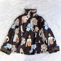 レオナール✨ブルゾン ジャンパー ボア トリム 花 中綿 ブラウン 茶色