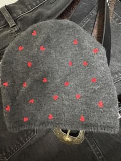 ZARA ニットビーニー　ハート柄のサムネイル