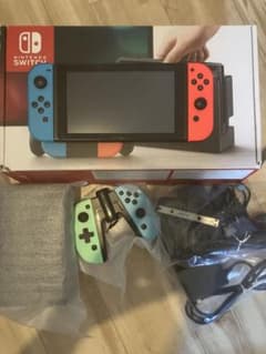 Nintendo Switch HAC-001 本体 青/赤 コントローラー難有 - メルカリ