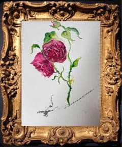 水彩画　フランス　パリ ローズ 水彩画 フランス パリ ローズ - メルカリ