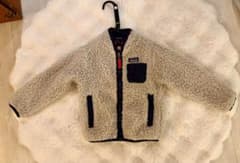 patagonia フリースジャケット 3T ベージュ/ネイビーのサムネイル