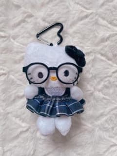 キティ　メガネキティ　被り物　キーホルダー　ぬいぐるみ　レアのサムネイル