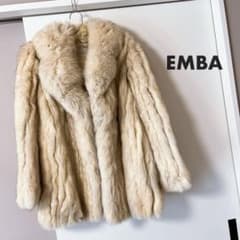 美品！EMBA ブルーフォックス ファーコート サイズL相当 レディース