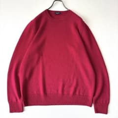 極美品/現行】ドルモア メリノウールセーター クルーネック ピンク 