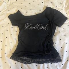 オフショルダーレーストリムTシャツ レディースのサムネイル
