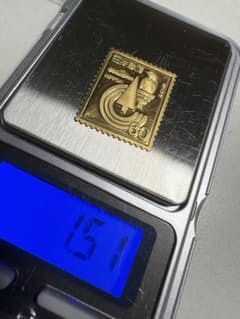 希少 松本徽章工業 純金 金属工芸品 約1.51g 純金/純銅 プレート