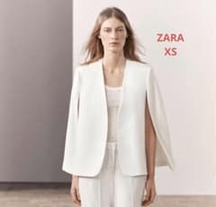 ZARA ザラ | ケープジャケット ホワイト 完売品 XS - メルカリ