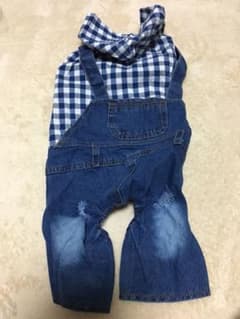 青 犬服 オーバーオールのサムネイル