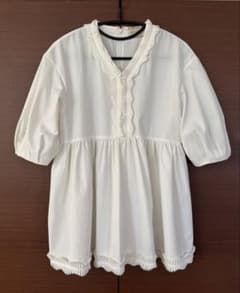 UNITED ARROWS フリル ペプラムブラウス 白 半袖バルーンスリーブ UNITED ARROWS フリル ペプラムブラウス 白 半袖バルーンスリーブ