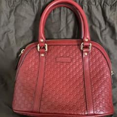 GUCCI ハンドバッグ　赤　ggシマ　ドーム型のサムネイル