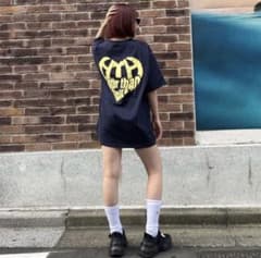 Hotter Than Hell バックプリント Tシャツ ネイビーのサムネイル