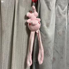 汎用うさぎぬいぐるみ マスコット ピンク　逆さ吊りのサムネイル