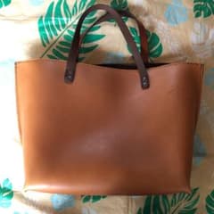 【ハンドメイド】本革トートバッグのサムネイル