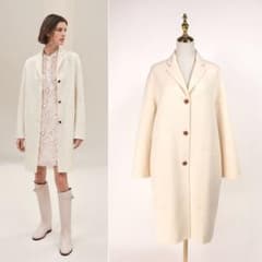 新品】エルメス カシミヤ ダブルフェイス セリエボタン コート 