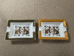 【新品未使用】HERMES エルメス　灰皿　2点セット　レオパード　豹のサムネイル