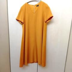 indivi 黄色半袖ワンピース