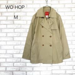 WO HOP 우 홉 짧은 트렌치 코트 M 베이지 더블 버튼