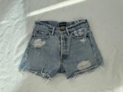 MOUSSY VINTAGE デニムショートパンツ ダメージ加工のサムネイル