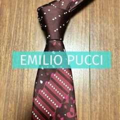 EMILIO PUCCI エミリオプッチ ネクタイ 幾何学模様 ボルドー - メルカリ
