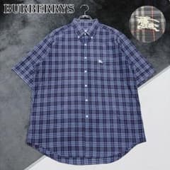 90s Burberrys 半袖 BDシャツ L相当 ノバチェック ホースロゴ - メルカリ