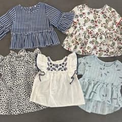 フリル袖刺繍コットントップスのサムネイル
