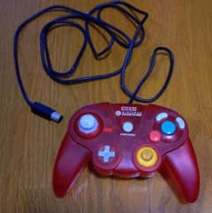 HORI ゲームキューブ コントローラー レッド クリア　ジャンク品のサムネイル