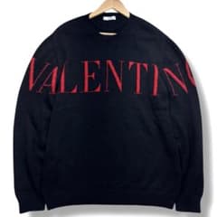 美品 ヴァレンティノ ビッグロゴ ニット セーター カシミヤ100% XL 