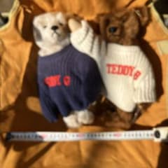 セーター付きテディベア 2体セット セーター付きテディベア 2体セット - メルカリ