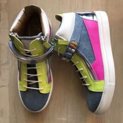 Giuseppe Zanotti high-top sneakers, multicolor, zip-up, size 38