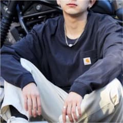【Carhartt】ロングTシャツ ネイビーのサムネイル