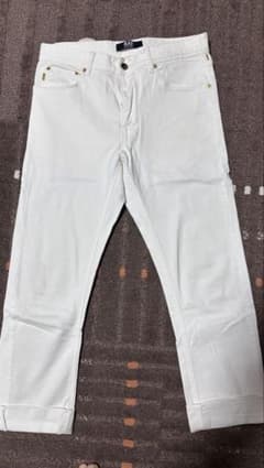 RAF BY RAF SIMONS ホワイトストレッチデニムパンツ イタリア製