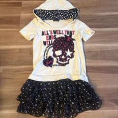 Thumbnail of 女の子 ワンピース 半袖 スカル柄