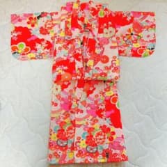 [Beautiful Condition] Girls' 2-Piece Kimono Set (Ages 0-2)