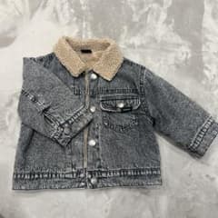 manina デニムジャケット 90サイズ ボア襟付きのサムネイル