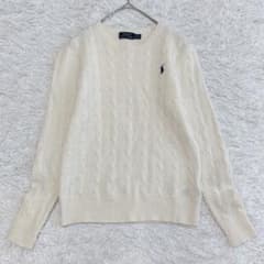 ポロラルフローレン ケーブルニット カシミヤ混 ポニー刺繍 ロゴ