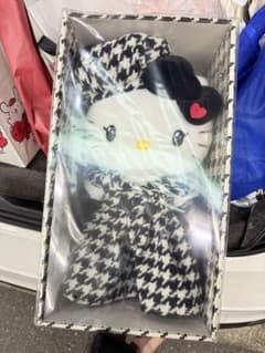 ハローキティ ぬいぐるみ チェック柄
