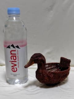 アヒルデザインがかわいい♪ ナチュラルテイスト 籐カゴ かご 小物入れに♪