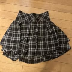 INGNI チェック柄 プリーツスカート レースアップ ミニ丈のサムネイル
