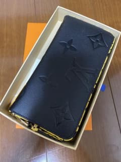 ブラック×ヒョウ柄　長財布のサムネイル