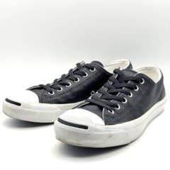 CONVERSE ジャックパーセル レザー スニーカー 25.5 ネイビー - メルカリ