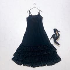 treat ürself トリートユアセルフ 23SS キャミワンピース 黒 - メルカリ