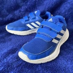 【adidas 21cm】キッズ　スニーカー　ブルー　男の子　@アディダスのサムネイル