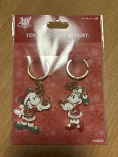 【クリスマス限定】ディズニー ミッキー・ミニーペアキーホルダー2個セットのサムネイル