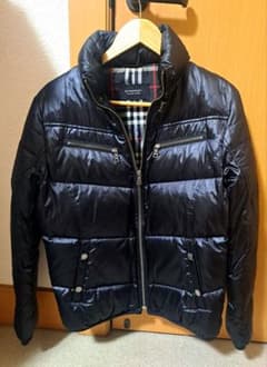 未使用級 名作ライダースダウン バーバリーブラックレーベル クレスト