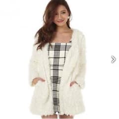 新品未使用タグ付き rienda ノーカラープードルミディーコートCTのサムネイル