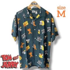 未使用✝️メンズ 半袖シャツ 柄シャツ トムとジェリー SPINNS WEGOのサムネイル